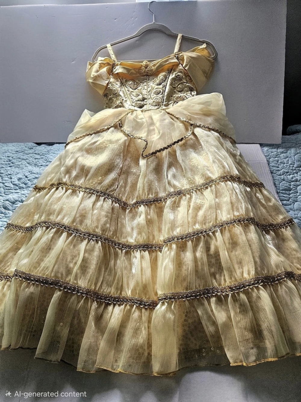 Disney Store Belle Deluxe Costume for Kids - Beauty and the Beast Gold Dress